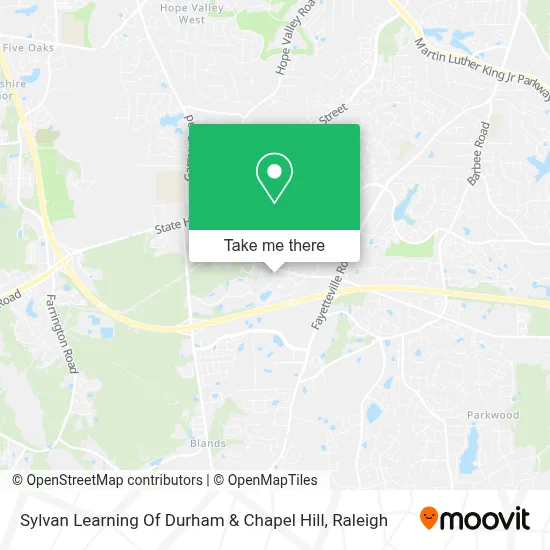 Sylvan Learning Of Durham & Chapel Hill map