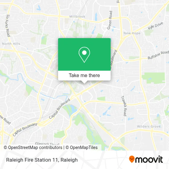Raleigh Fire Station 11 map