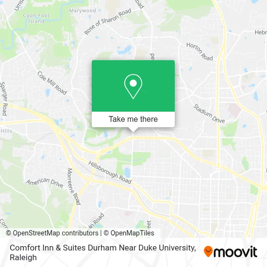Comfort Inn & Suites Durham Near Duke University map