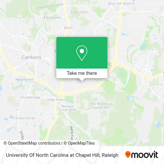 University Of North Carolina at Chapel Hill map