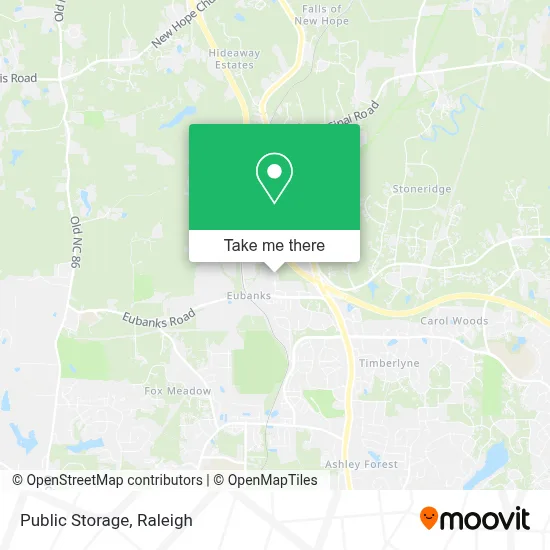 Public Storage map