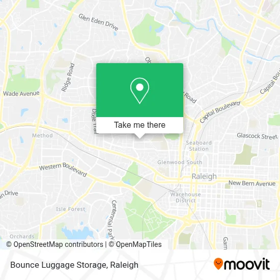 Bounce Luggage Storage map