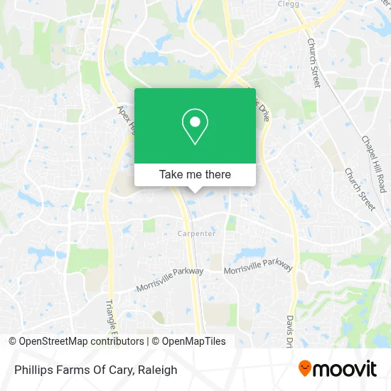 Phillips Farms Of Cary map