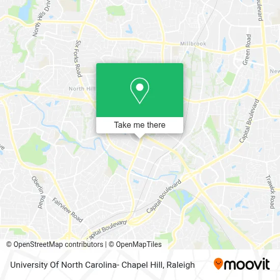 University Of North Carolina- Chapel Hill map