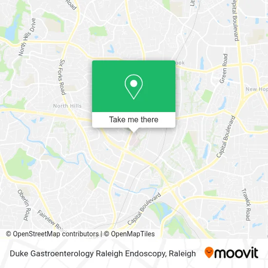 Duke Gastroenterology Raleigh Endoscopy map