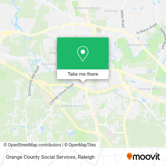 Orange County Social Services map