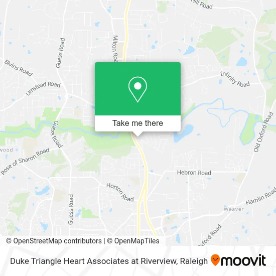 Duke Triangle Heart Associates at Riverview map