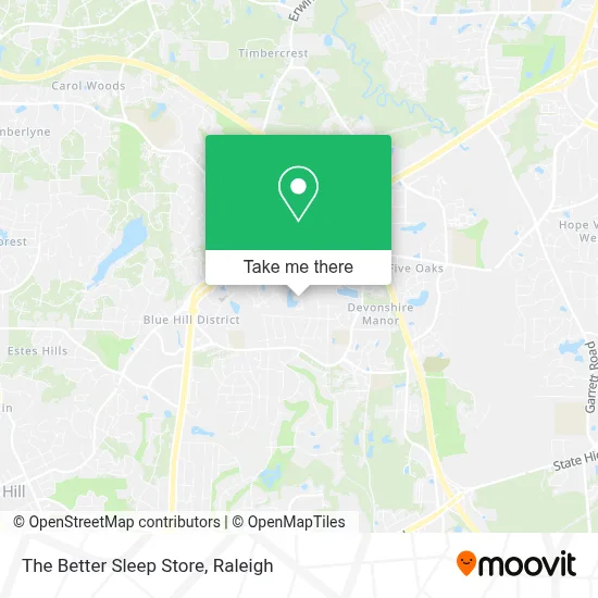 The Better Sleep Store map