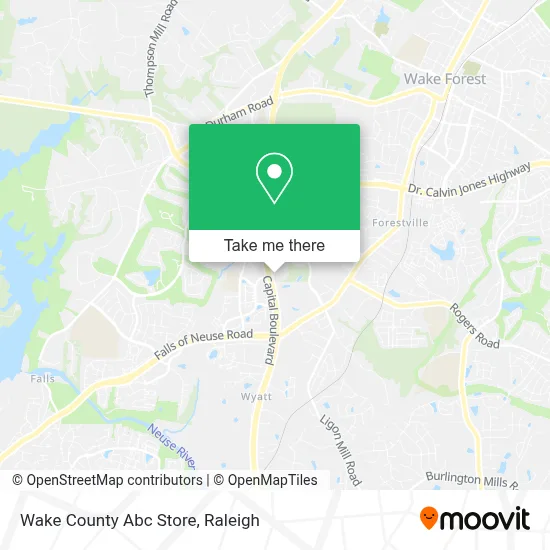Mapa de Wake County Abc Store