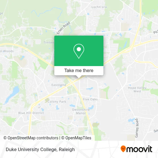 Duke University College map