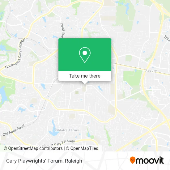 Cary Playwrights' Forum map