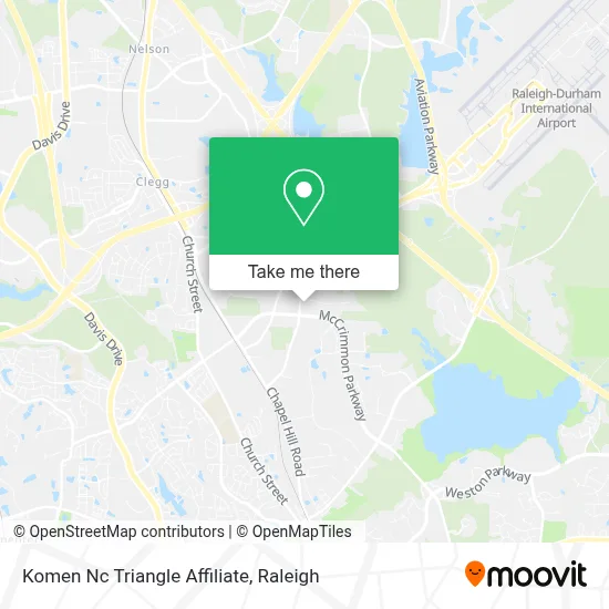 Komen Nc Triangle Affiliate map