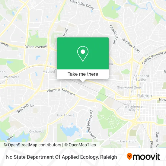 Nc State Department Of Applied Ecology map