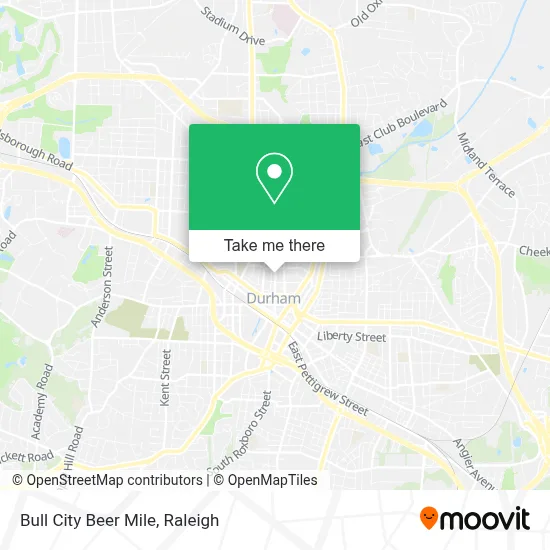 Bull City Beer Mile map