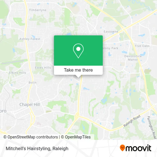 Mitchell's Hairstyling map