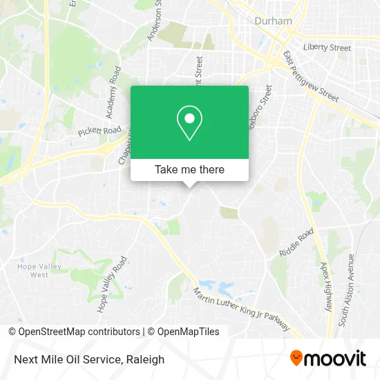 Next Mile Oil Service map
