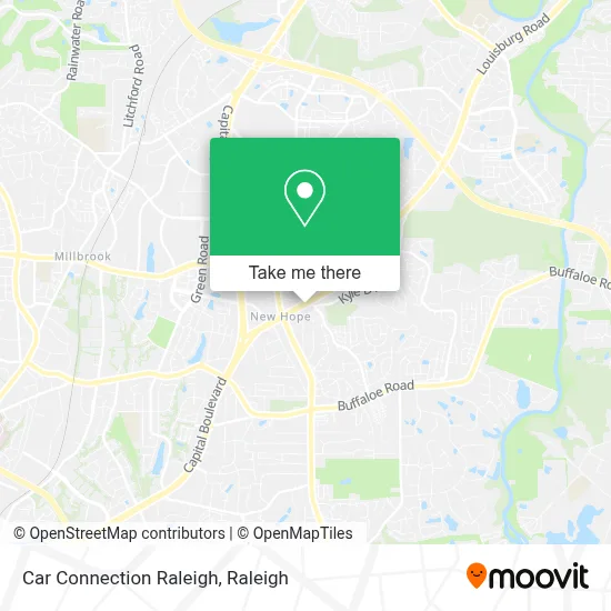 Car Connection Raleigh map
