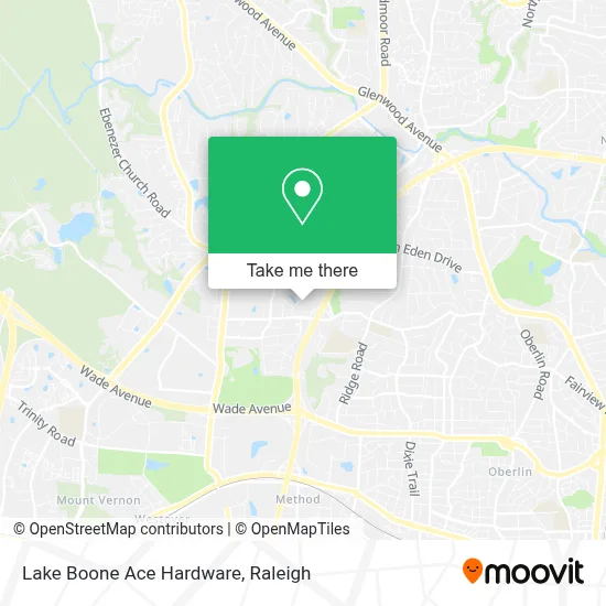 Lake Boone Ace Hardware map