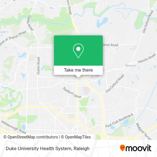 Duke University Health System map
