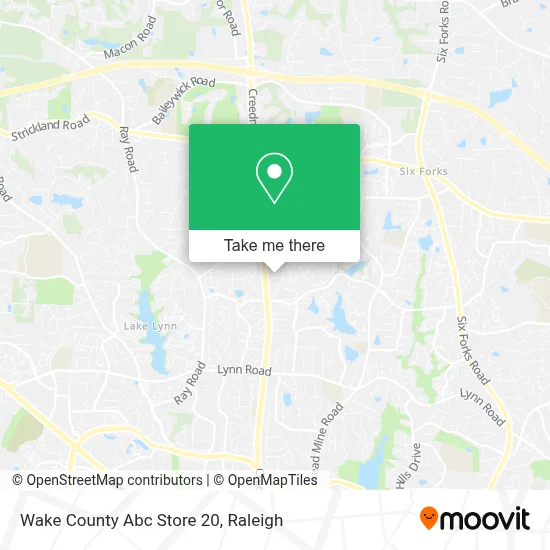 Wake County Abc Store 20 map