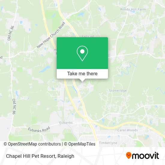 Chapel Hill Pet Resort map