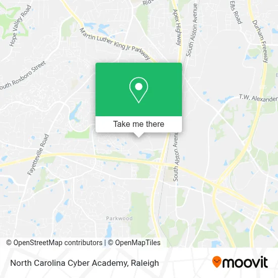 North Carolina Cyber Academy map