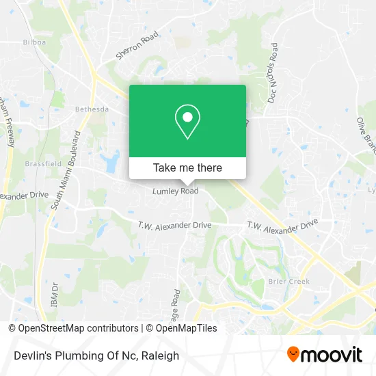 Devlin's Plumbing Of Nc map