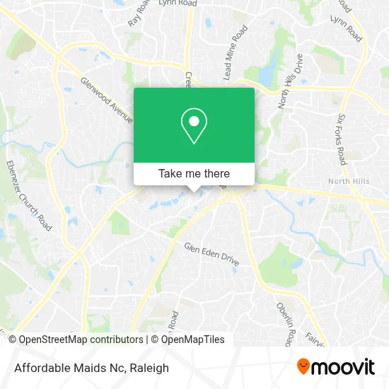 Affordable Maids Nc map