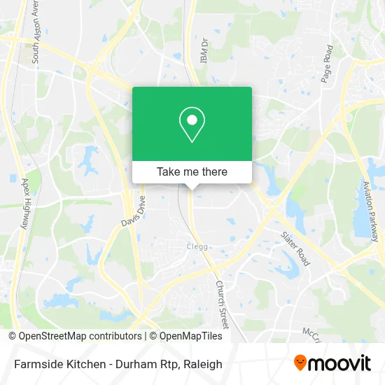 Farmside Kitchen - Durham Rtp map