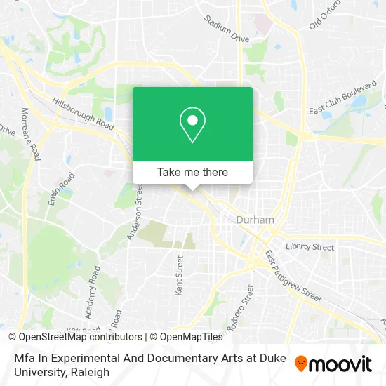Mfa In Experimental And Documentary Arts at Duke University map