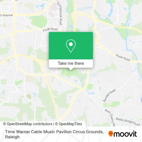 Time Warner Cable Music Pavilion Circus Grounds map