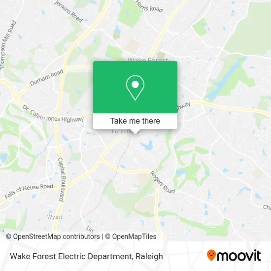 Wake Forest Electric Department map