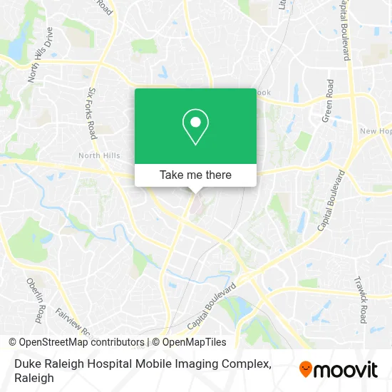 Duke Raleigh Hospital Mobile Imaging Complex map