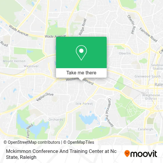 Mckimmon Conference And Training Center at Nc State map