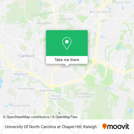 University Of North Carolina at Chapel Hill map