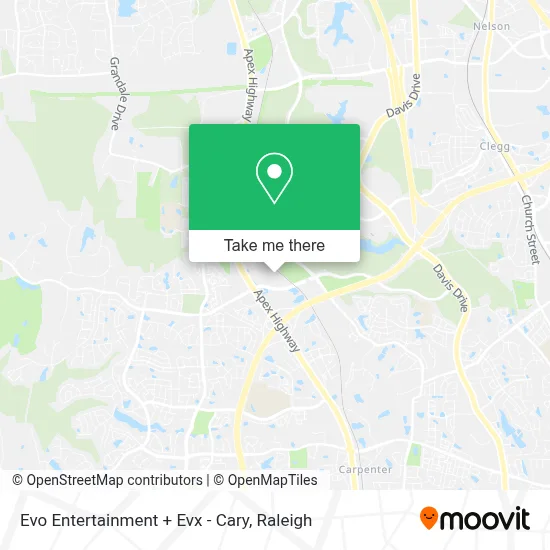 Evo Entertainment + Evx - Cary map