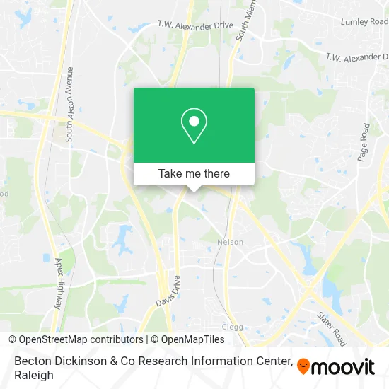Becton Dickinson & Co Research Information Center map