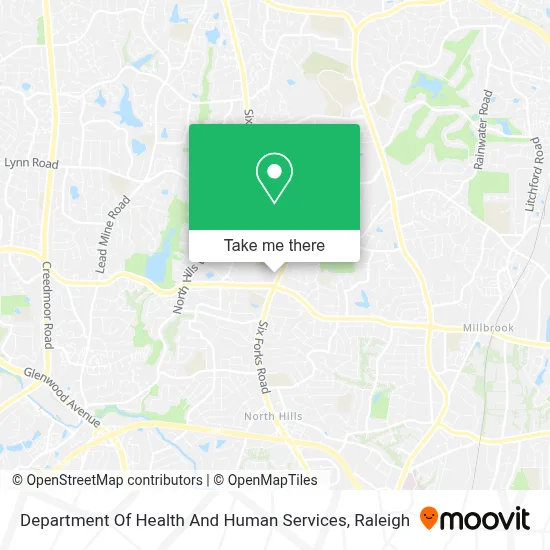 Department Of Health And Human Services map