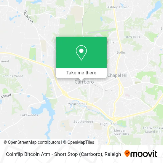Coinflip Bitcoin Atm - Short Stop (Carrboro) map