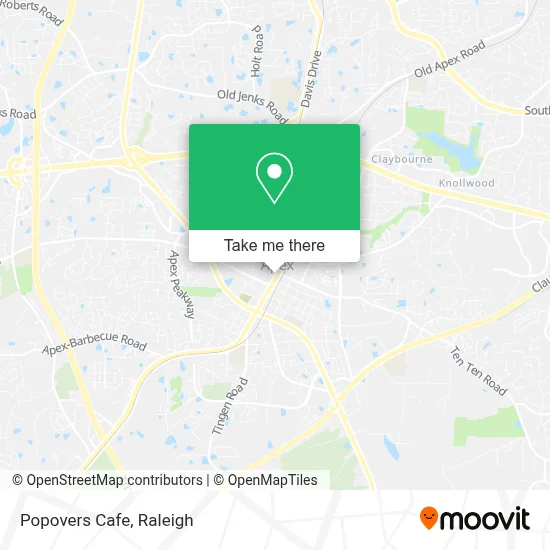 Popovers Cafe map