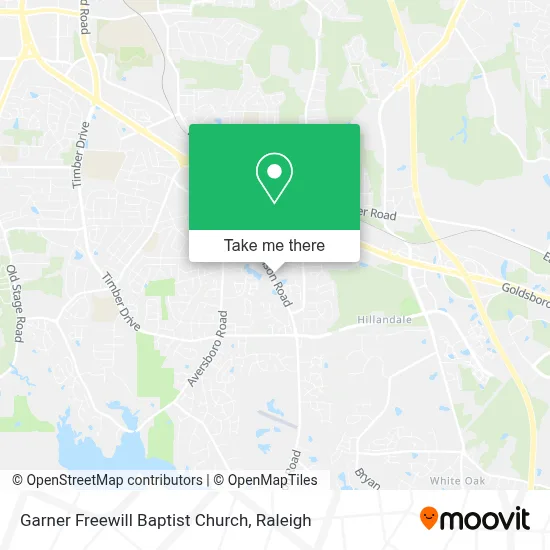 Garner Freewill Baptist Church map