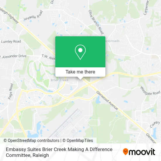 Embassy Suites Brier Creek Making A Difference Committee map