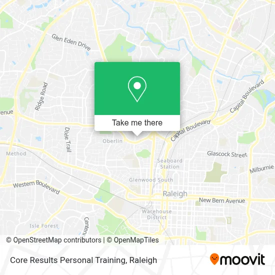 Core Results Personal Training map