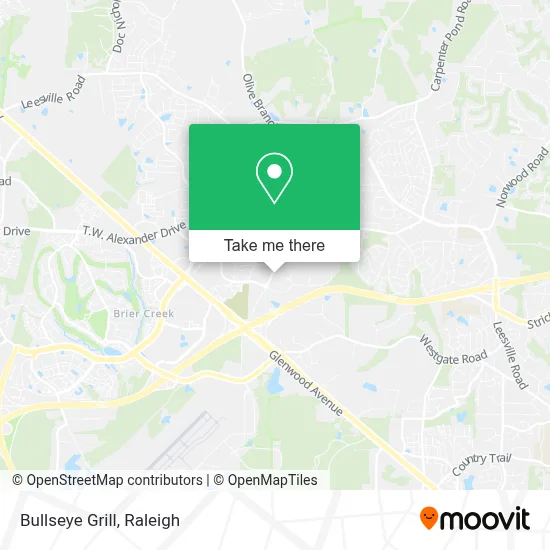 Bullseye Grill map