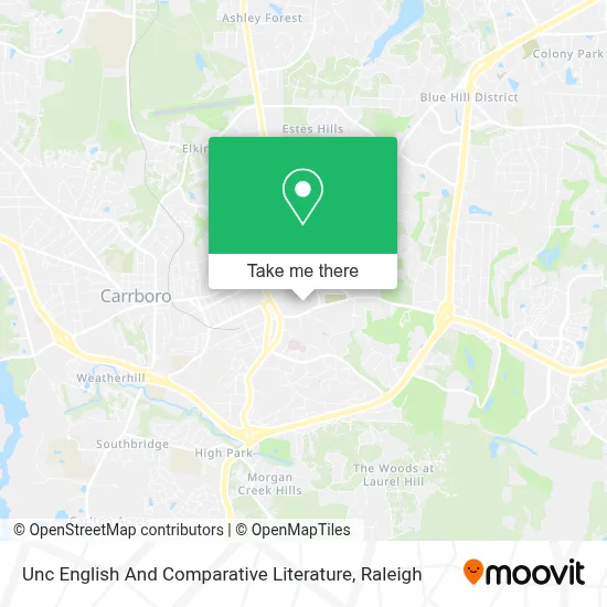 Unc English And Comparative Literature map