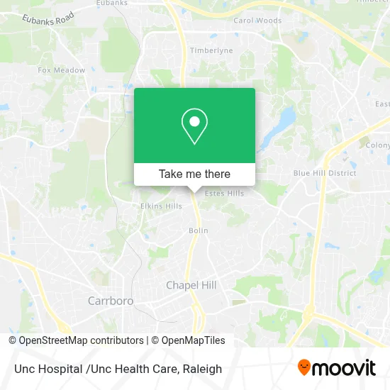Unc Hospital /Unc Health Care map