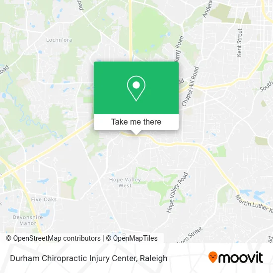 Durham Chiropractic Injury Center map