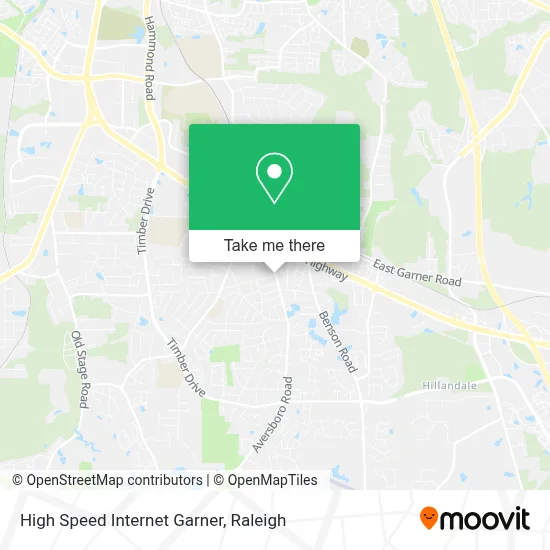 High Speed Internet Garner map