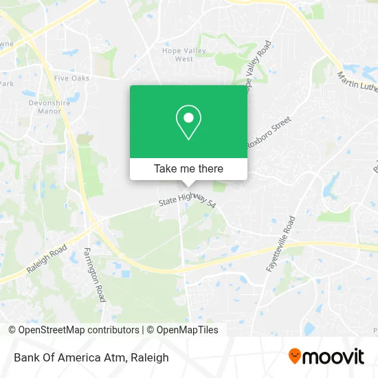 Bank Of America Atm map