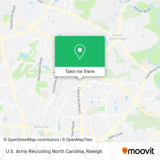 U.S. Army Recruiting North Carolina map